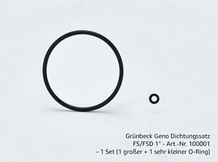 Dichtungssatz mit einem großen und einem kleinen O-Ring, passend für Grünbeck Geno FS/FSD